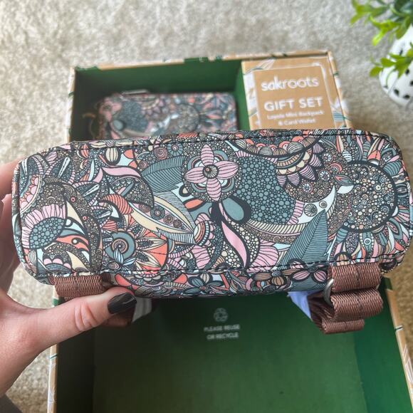 NEW Sak Roots Sienna Desert Spirit Loyola Mini Backpack & Card Wallet Sakroots - Picture 6 of 10